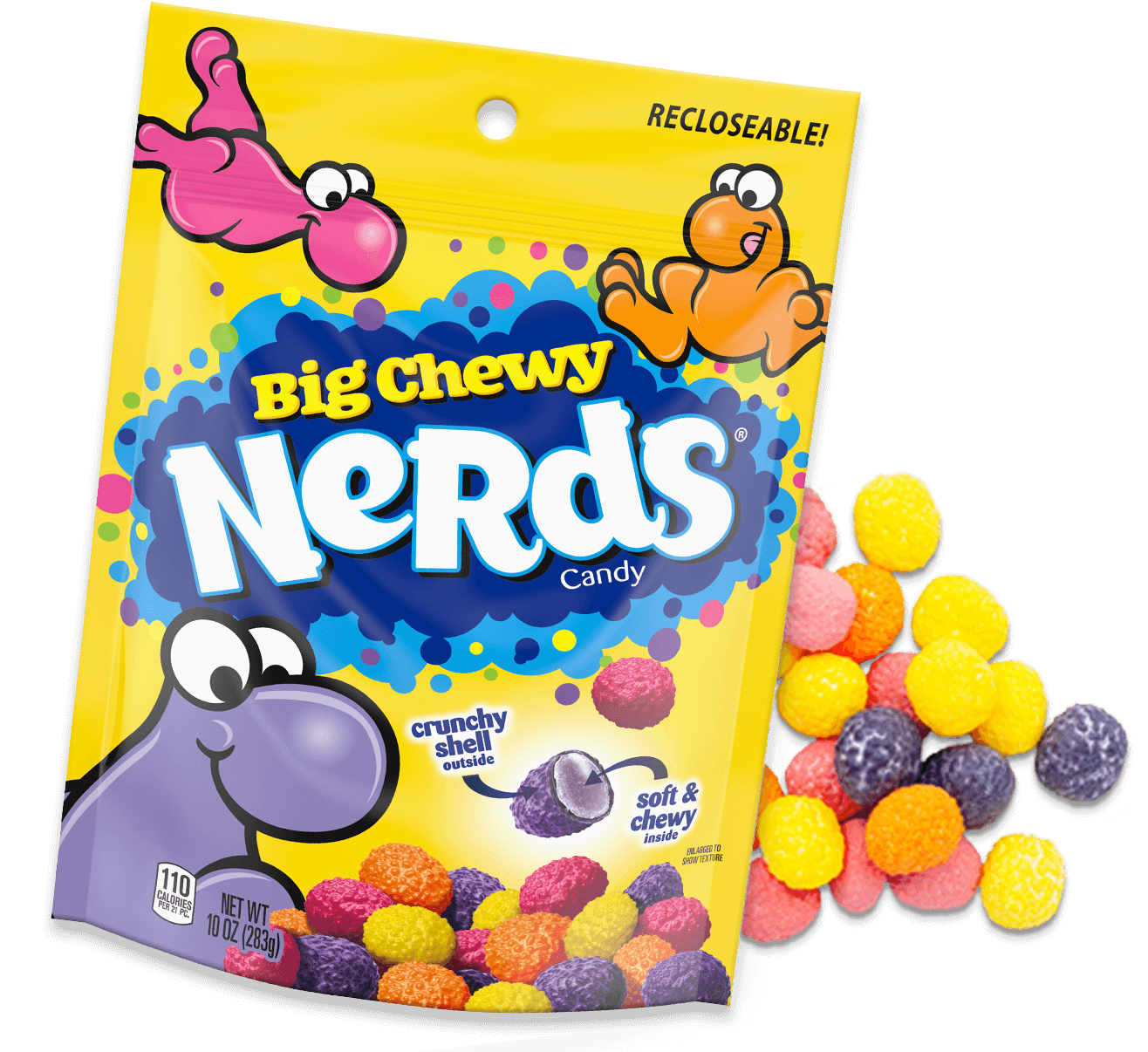 Grape and strawberry nerds candy