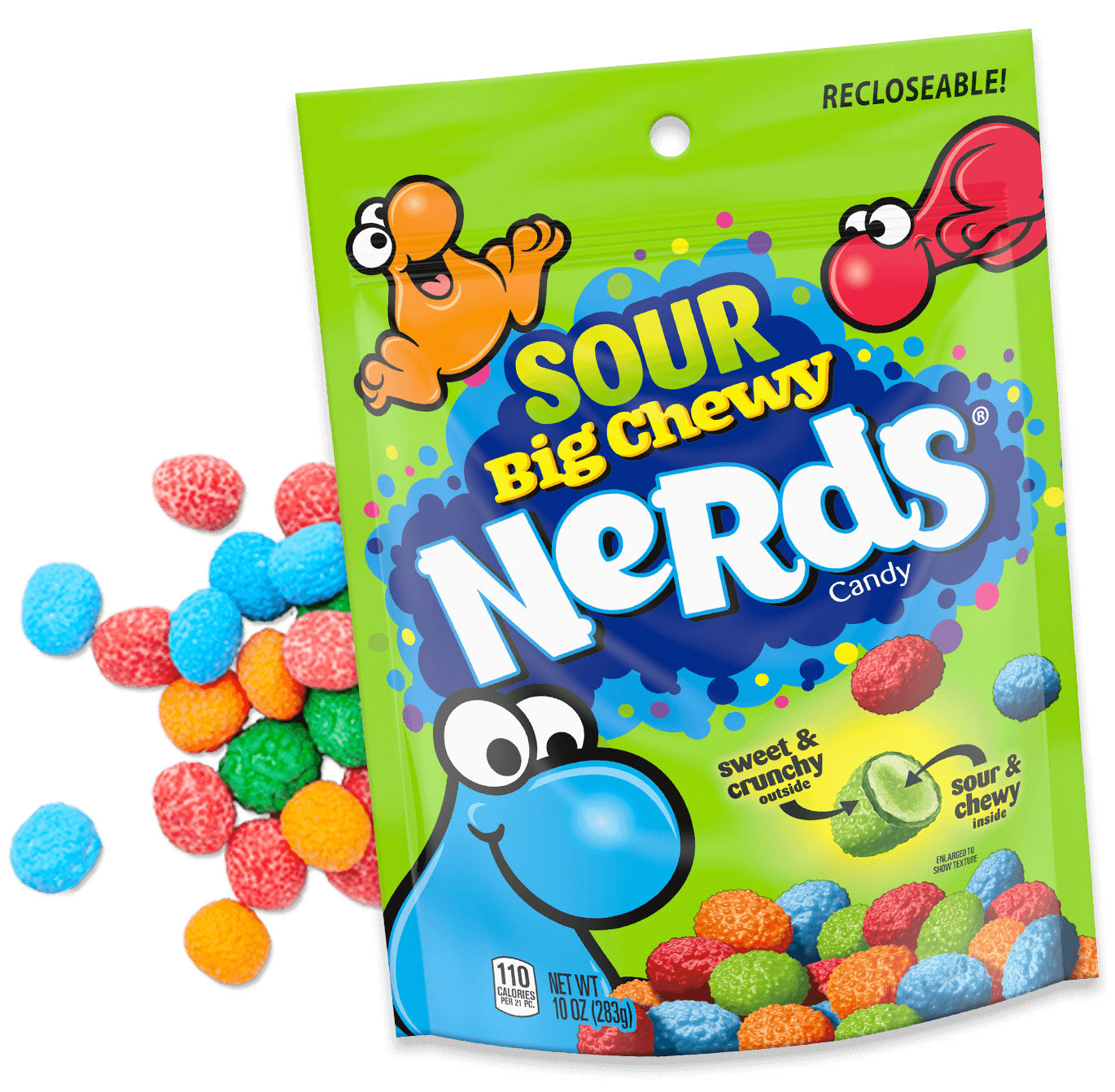 Grape and strawberry nerds candy