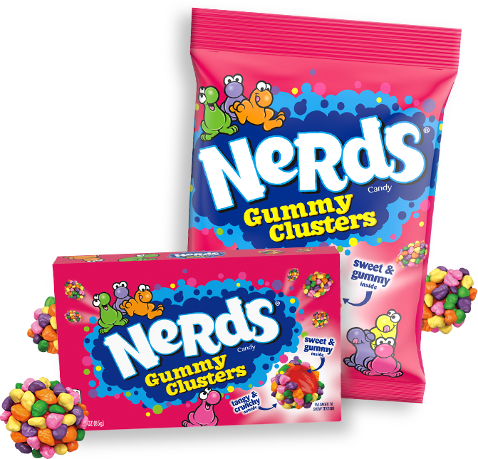 Grape and strawberry nerds candy