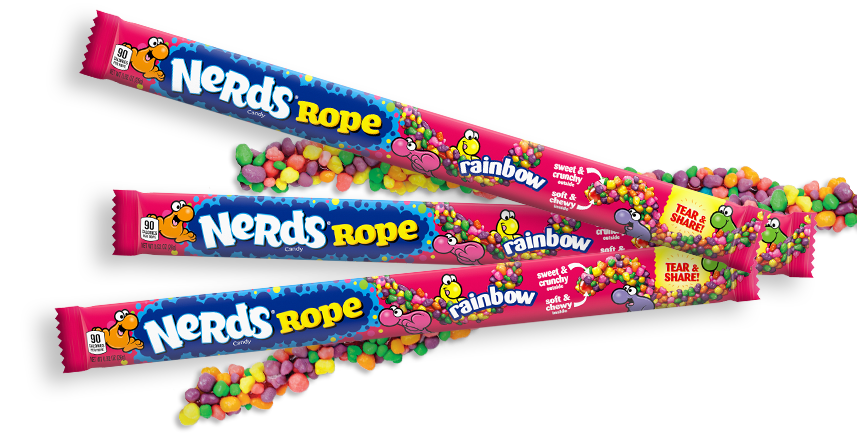 Grape and strawberry nerds candy