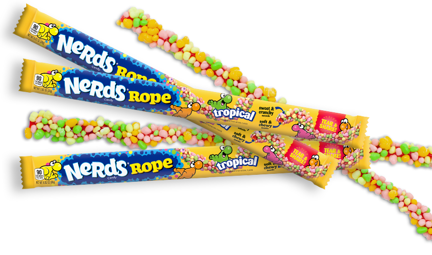 Grape and strawberry nerds candy