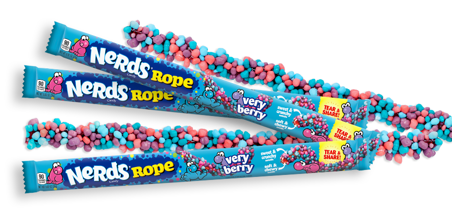 Grape and strawberry nerds candy